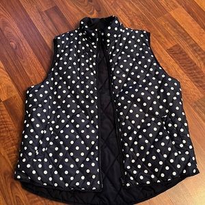 Reversible Navy and Polka Dot Quilted Vest